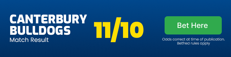 Canterbury bulldogs to win at 11-10