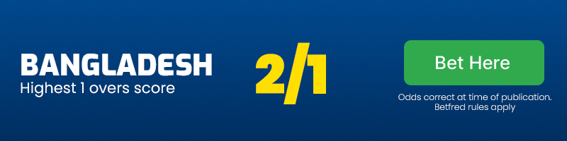Bangladesh highest 1 overs score at 2/1