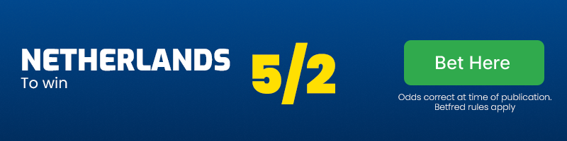 Netherlands to win at 5/2