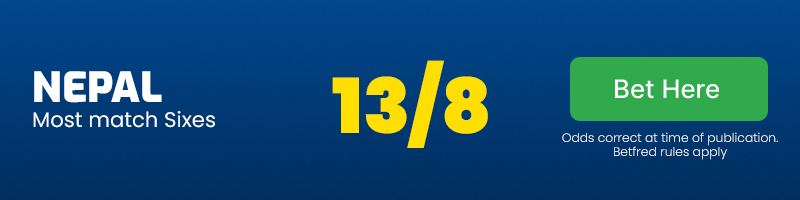 Nepal most match sixes at 13/8