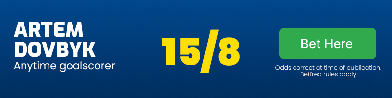 Artem dovbyk anytime goalscorer at 15/8