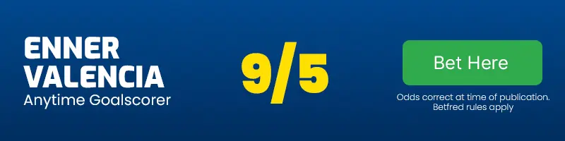 Enner valencia to score anytime in mexico vs ecuador at 9-5
