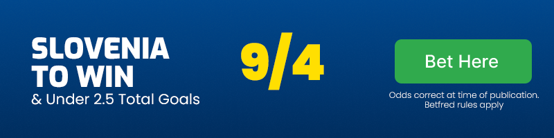 Football bet of the day saturday june 8 2024 - slovenia to beat bulgaria & under 2. 5 total goals @ 9-4
