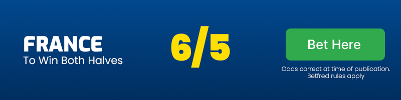 France to win both halves vs canada at 6-5 France to win both halves vs canada at 6-5