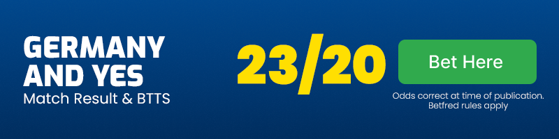 Germany to win and btts at 23-20