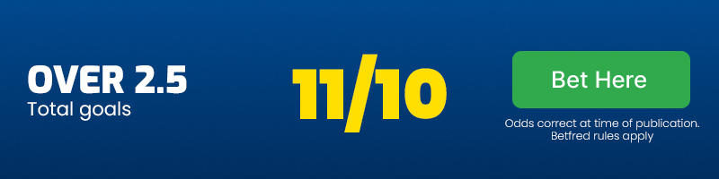 Over 2. 5 goals at 11/10