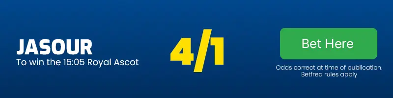 Jasour to win the 15. 05 royal ascot at 4-1
