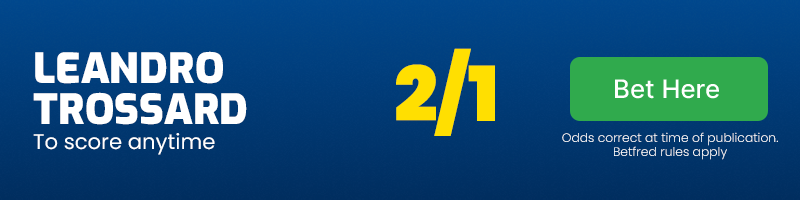 Leandro trossard to score anytime at 2-1