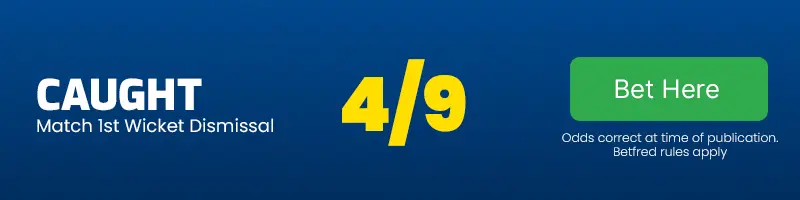 Match 1st wicket dismissal - caught at 4-9