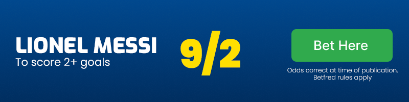 Lionel messi to score 2+ goals at 9/2