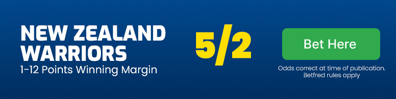 New zealand warriors 1-12 points winning margin @ 5-2