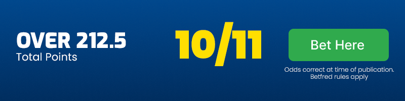 Over 212. 5 points at 10-11