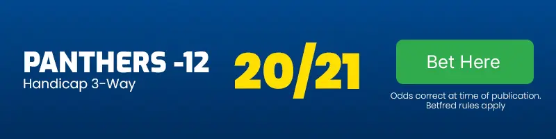 Penrith panthers -12 handicap vs north queensland cowboys at 20-21