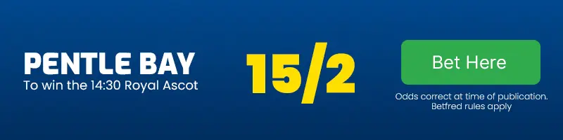 Pentle bay to win the 14. 30 royal ascot at 15-2