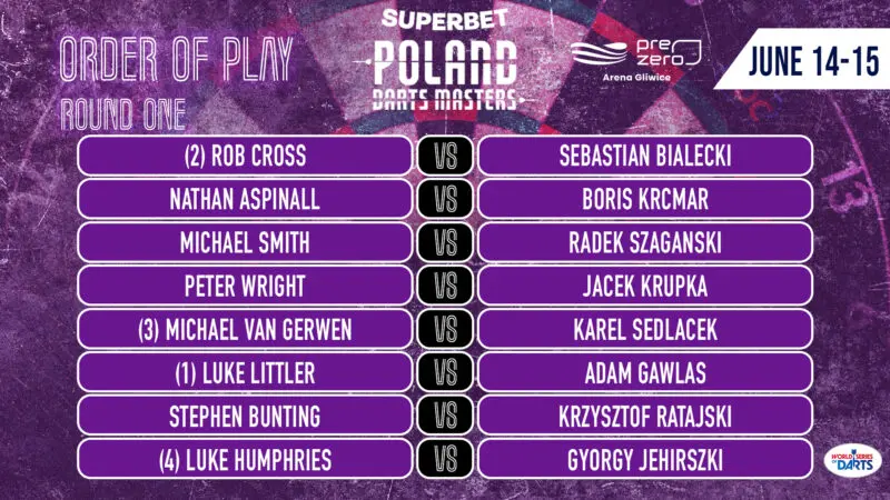 Poland darts masters draw