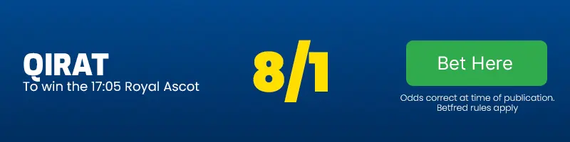 Qirat to win the 17. 05 royal ascot at 8-1