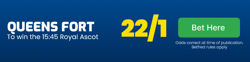 Queens fort to win 15. 45 ascot at 22-1
