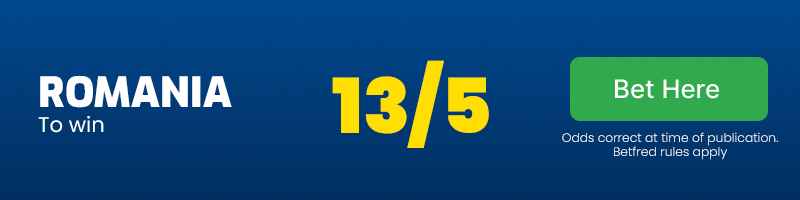 Romania to win at 13/5