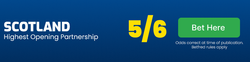 Scotland highest opening partnership at 5-6