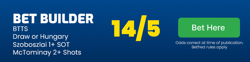 Scotland vs hungary bet builder @ 14-5