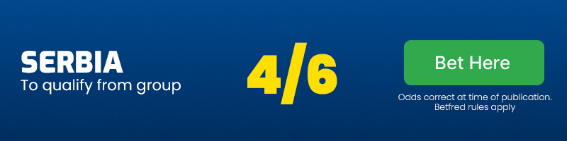 Serbia to qualify from group at 4/6
