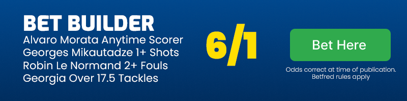 Spain vs georgia bet builder @ 6-1