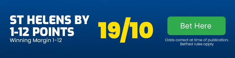 St helens to beat salford by 1-12 points at 19-10