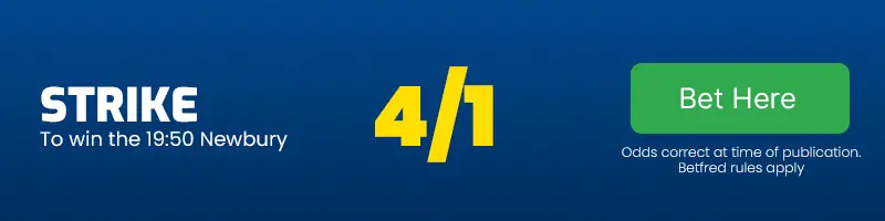 Strike to win the 19. 50 newbury at 4-1