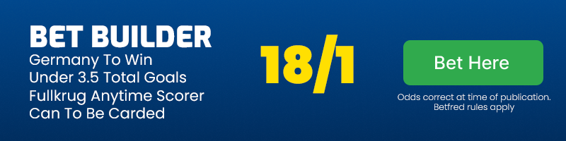 Switzerland vs germany bet builder @ 18-1