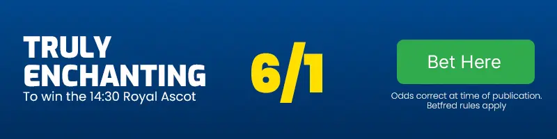 Truly enchanting to win the 14. 30 royal ascot at 6-1