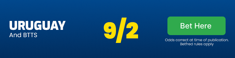 Uruguay and both teams to score at 9/2