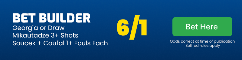 Georgia vs czech republic bet builder @ 6-1