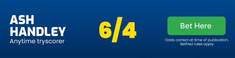 Ash handley anytime tryscorer @ 6/4