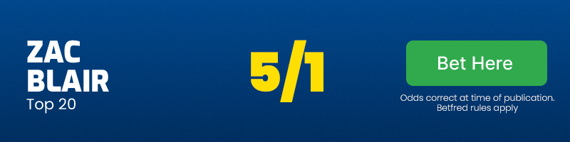 Zac blair top 20 @ 5/1