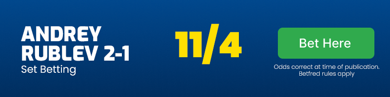 Atp umag - andrey rublev (wrl) to beat francisco cerundolo (arg) 2-1 @ 11-4