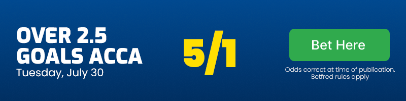Over 2. 5 goals acca at 5/1