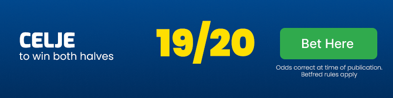 Celje to win both halves at 19-20