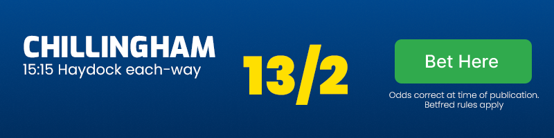 Chillingham each-way 15. 15 haydock