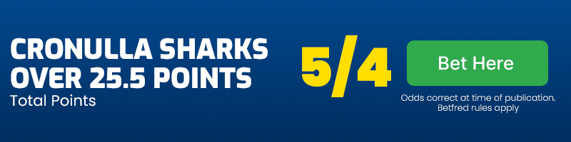Cronulla sharks 25. 5 total points at 5-4