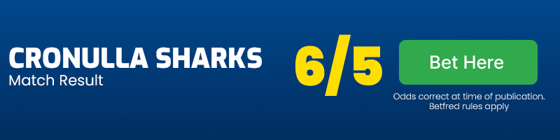 Cronulla sharks to win at 6-5