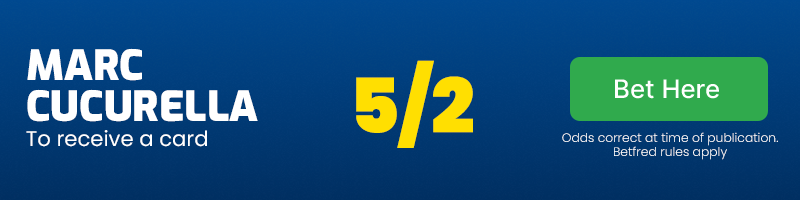 Marc cucurella to receive a card at 5/2