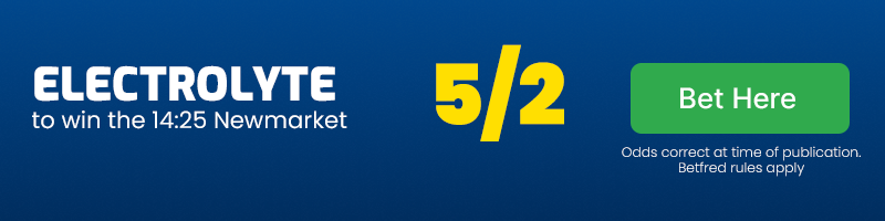 Electrolyte to win 14. 25 newmarket at 5-2