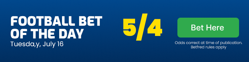 Football bet of the day july 16 at 5-4]