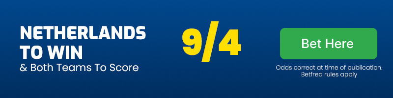 Football bet of the day - saturday july 6 2024 - netherlands to beat turkey & both teams to score at 9-4