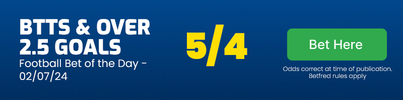 Football bet of the day - tuesday july 1 2024 btts & over 2. 5 goals in austria vs turkey at 5-4