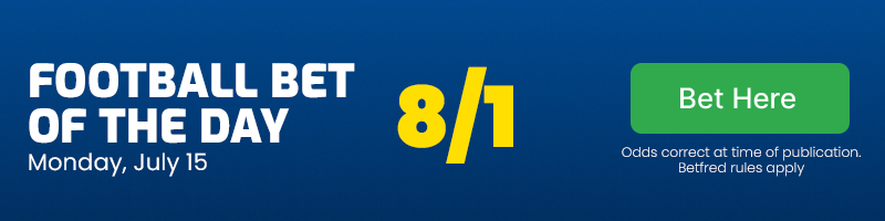 Football bet of the day at 8/1