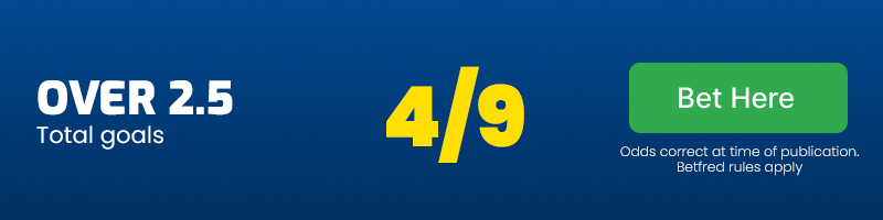 Over 2. 5 goals at 4/9