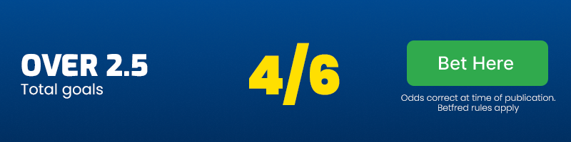 Over 2. 5 goals at 4/6
