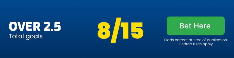 Over 2. 5 goals at 8/15