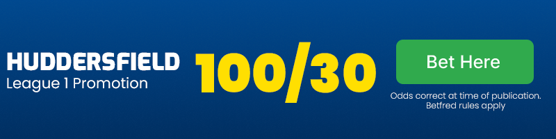 Huddersfield at 100/30